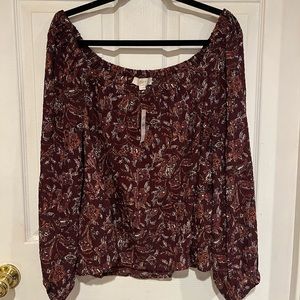 🍒LOFT paisley top🍒NWT!